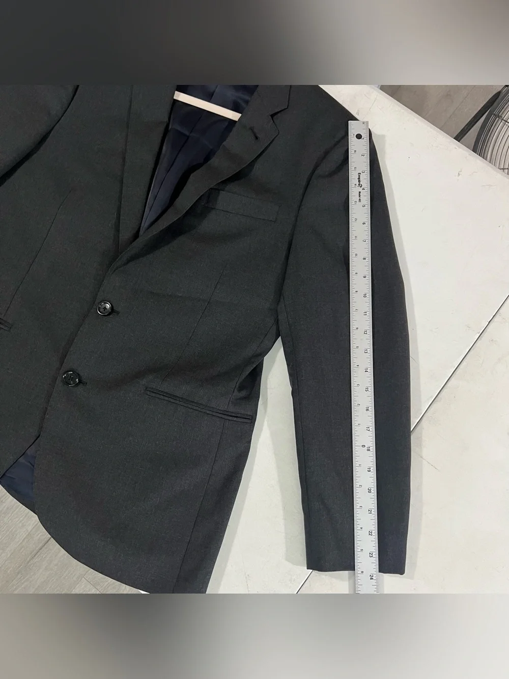 J Crew Ludlow Suit Slim Super 120 Wool Mens 40S / W33x28 Grey Loro Piana *FLAW*